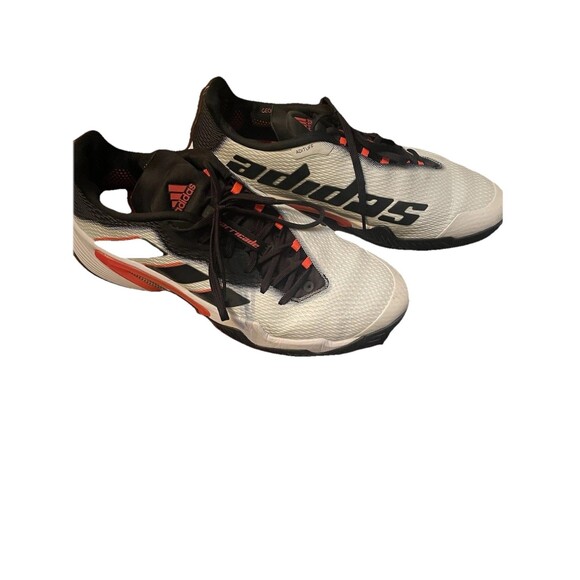 GW2964 Mens Adidas Barricade 13 Size 11 White Black Red Geofit Cloud White EUC main image 4